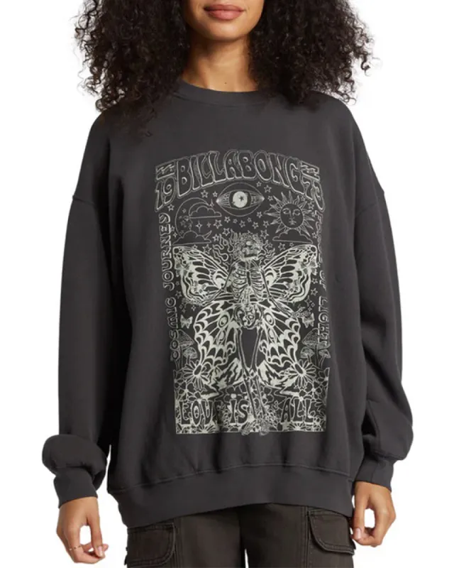 Billabong Ride In Oversized Crewneck Sweatshirt - BLACK SANDS 5 sold by Sun Diego Boardshops