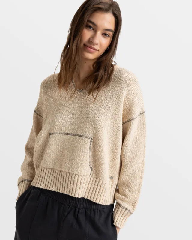 Roxy Oasis Discovery Sweater - PARCHMENT made by Roxy