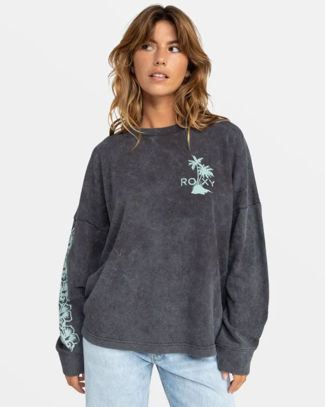 Roxy East Side Long Sleeve Top - PHANTOM sold by Sun Diego Boardshops
