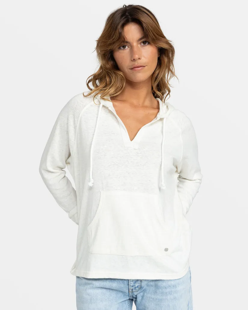 Roxy Destination Surf Hoodie - SNOW WHITE sold by Sun Diego Boardshops