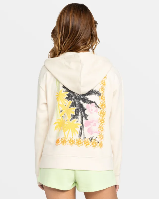 Roxy Evening Hike Zip Up Hoodie - PARCHMENT sold by Sun Diego Boardshops