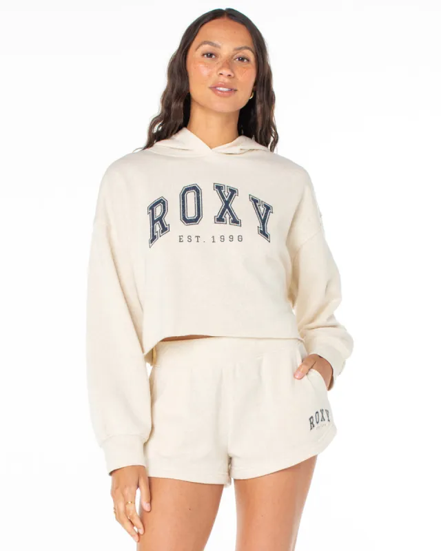 Roxy Afternoon Hike Crop Hoodie - OATMEAL HEATHER made by Roxy