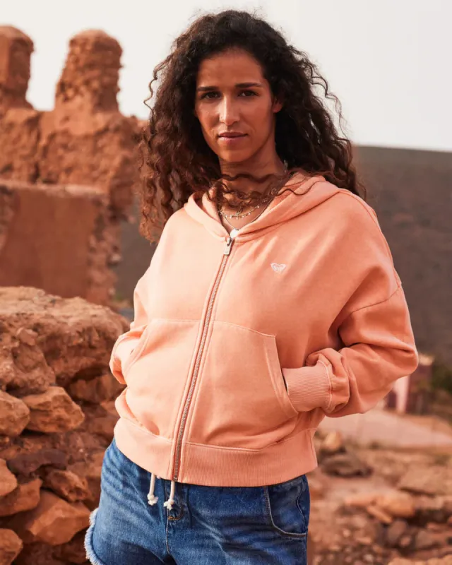 Roxy Sahara Vibes Zip Hoodie - TERRA COTTA sold by Sun Diego Boardshops