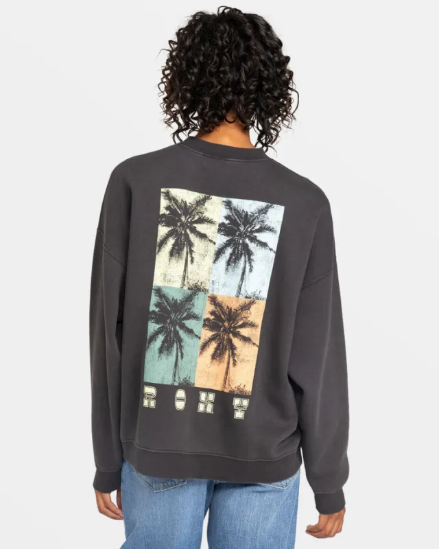 Roxy Lineup Pullover Sweatshirt - PHANTOM sold by Sun Diego Boardshops