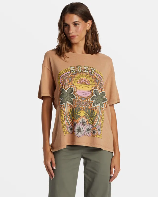 Roxy Morockin T-Shirt - CAMEL sold by Sun Diego Boardshops