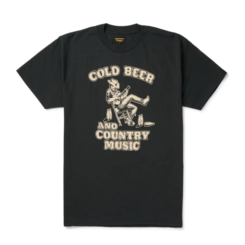 SEAGER Country Music Tee - VINTAGE BLACK sold by Sun Diego Boardshops