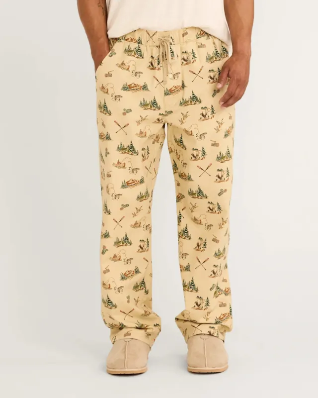 Pendleton MEN'S CAMP PRINT FLANNEL PAJAMA PANTS - CAMP KHAKI sold by Sun Diego Boardshops
