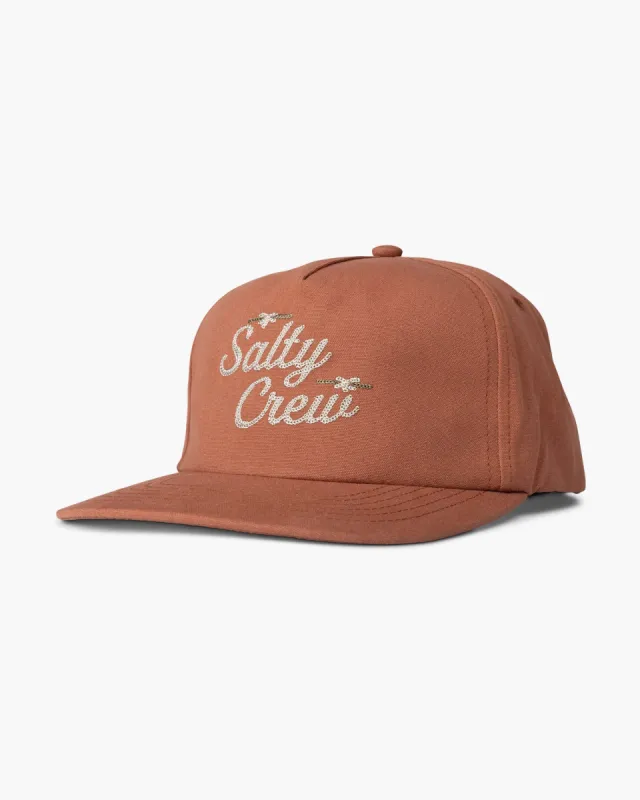 Salty Crew Dockside 5 Panel Hat - BRICK RED sold by Sun Diego Boardshops