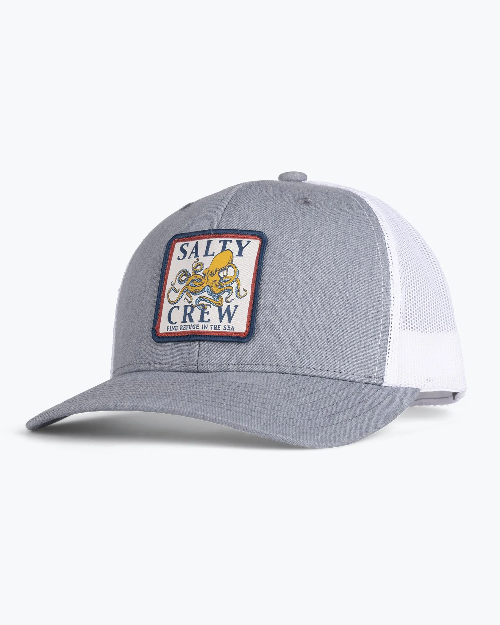 Salty Crew Ink Slinger Retro Trucker Hat - HEATHER GREY/WHITE sold by Sun Diego Boardshops