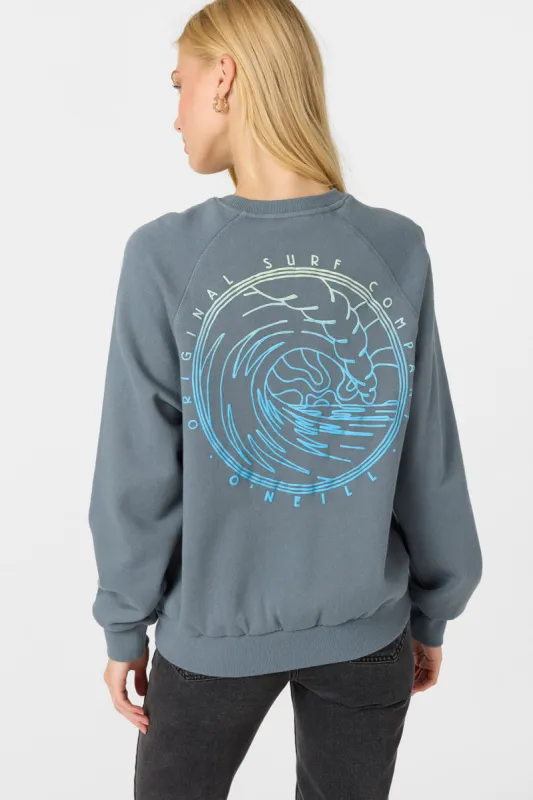 O'Neill BOARDWALK CREWNECK FLEECE - WASHED SLATE sold by Sun Diego Boardshops