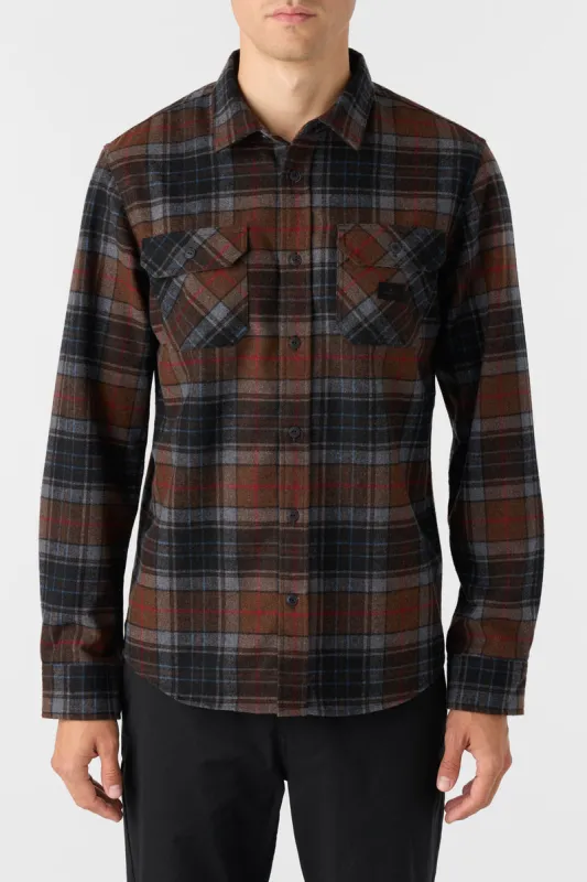 ONeill DUNE FLANNEL STANDARD FIT LONG SLEEVE SHIRT - CARAFE sold by Sun Diego Boardshops