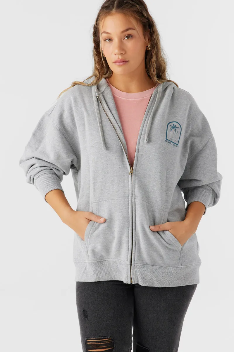 O'Neill BYRON HOODED OVERSIZED ZIP FLEECE JACKET - HEATHER GREY sold by Sun Diego Boardshops product image thumbnail 2