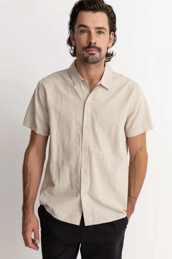 Rhythm Classic Linen Ss Shirt - SAND sold by Sun Diego Boardshops
