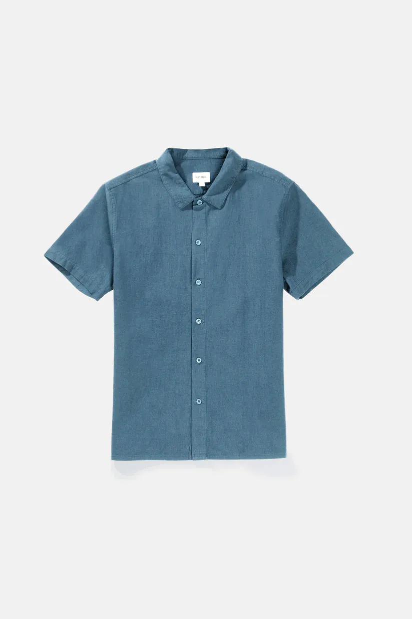 Rhythm Classic Linen Ss Shirt - MINERAL BLUE sold by Sun Diego Boardshops