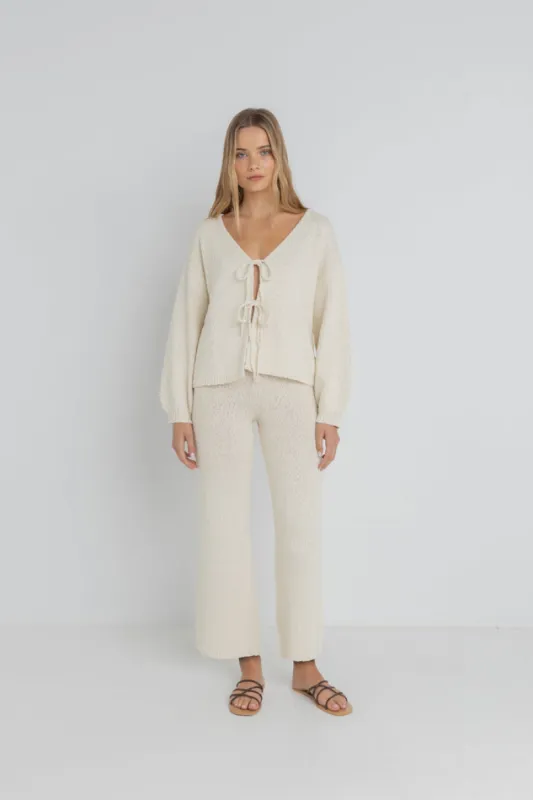 Rhythm Emmie Knit Pants - NATURAL sold by Sun Diego Boardshops