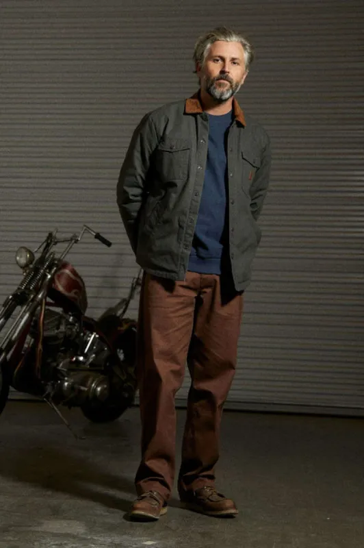 Brixton Builders Durham Waxed Canvas L/S Flannel Lined Jacket - WASHED BLACK sold by Sun Diego Boardshops