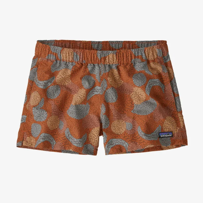Patagonia Women's Barely Baggies 2½" Shorts - SOLAR SWIRL REDTAIL RUST sold by Sun Diego Boardshops