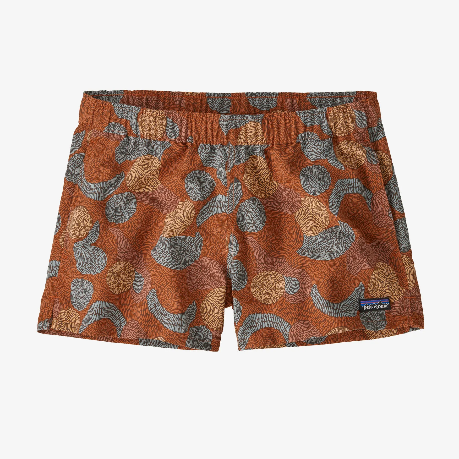 Patagonia Women's Barely Baggies 2½" Shorts - SOLAR SWIRL REDTAIL RUST sold by Sun Diego Boardshops