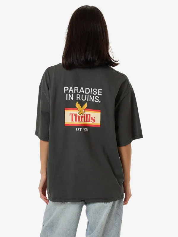 Thrills Never Stop Oversized Tee - MERCH BLACK sold by Sun Diego Boardshops