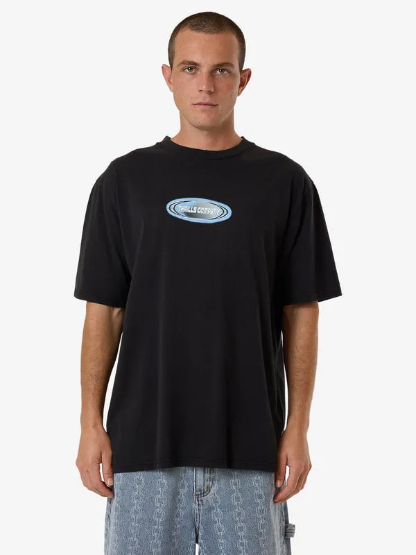 THRILLS Insomnia Oversize Fit Tee - WASHED BLACK sold by Sun Diego Boardshops