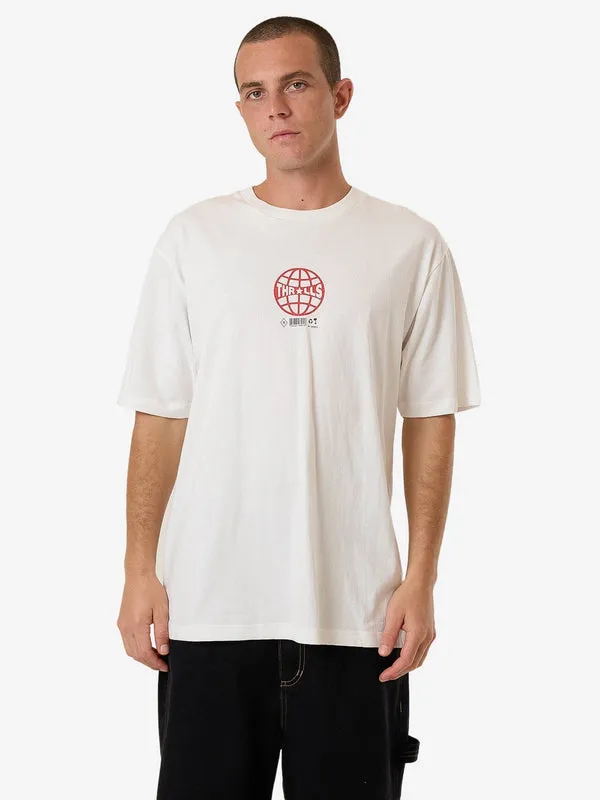 THRILLS Hidden Agenda Oversize Fit Tee - DIRTY WHITE sold by Sun Diego Boardshops product image thumbnail 2