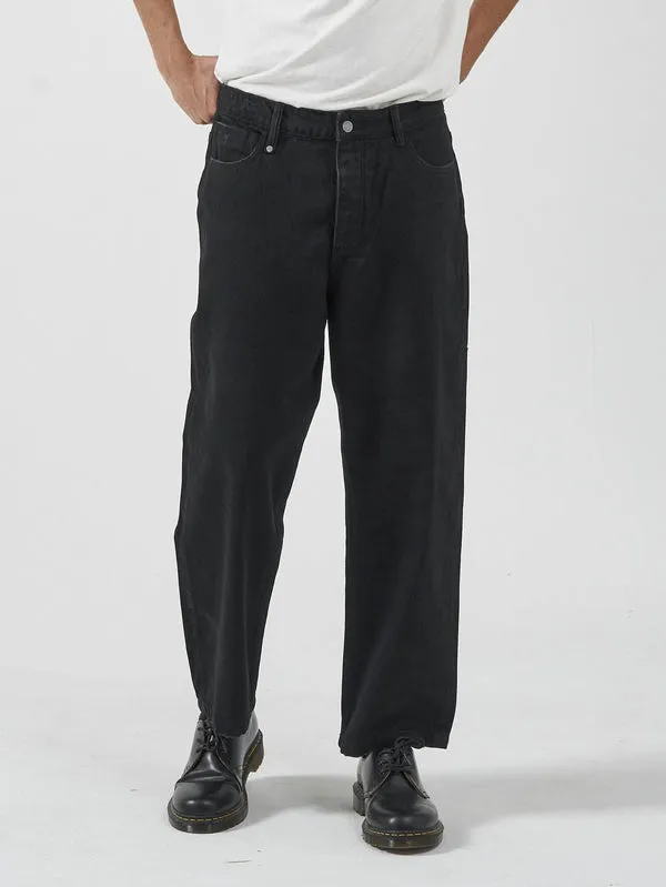 THRILLS Big Slacker Denim Jean - BLACK RINSE sold by Sun Diego Boardshops
