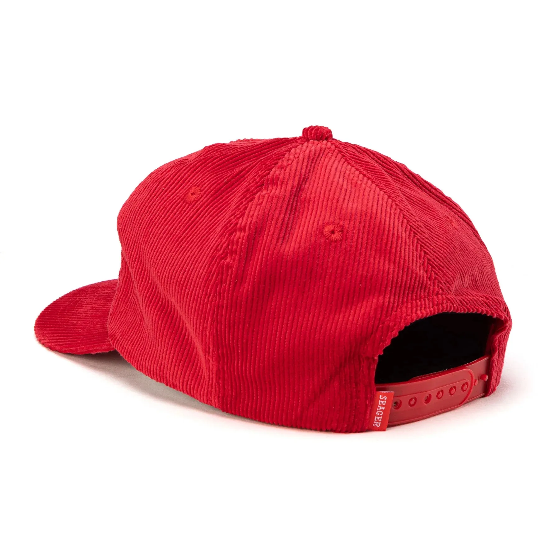 SEAGER Big Red Corduroy Snapback - RED sold by Sun Diego Boardshops product image thumbnail 2