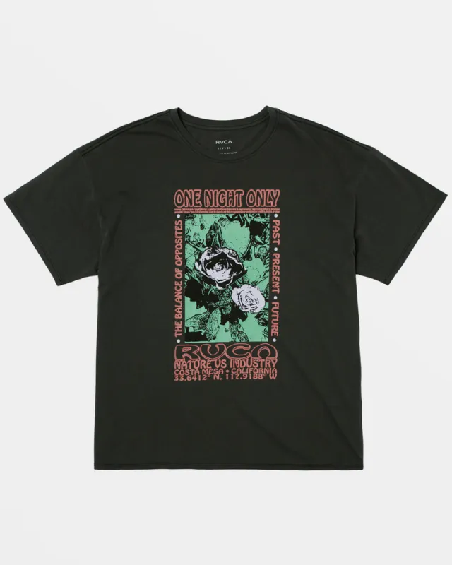 RVCA ONE NIGHT ONLY TEE - WASHED BLACK made by RVCA