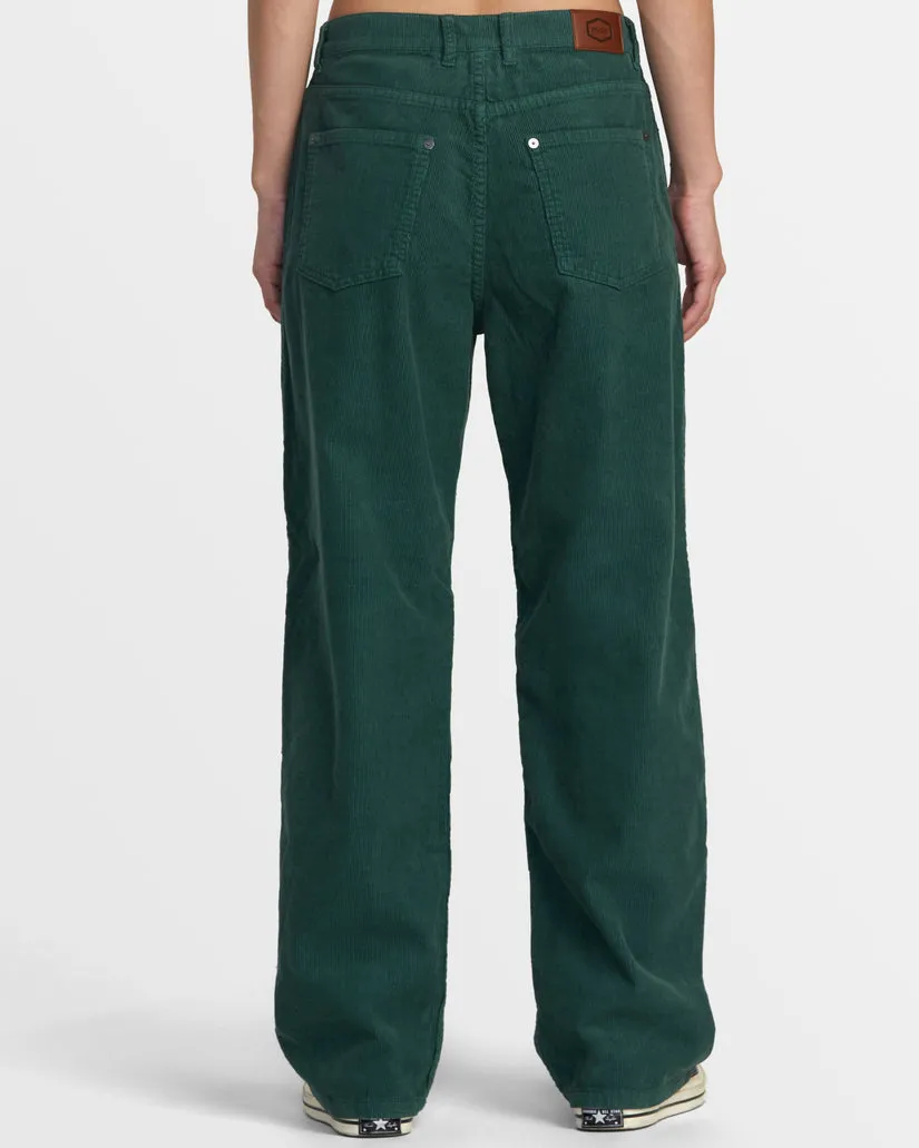RVCA HERITAGE CORDUROY WIDE LEG PANTS - PINENEEDLE sold by Sun Diego Boardshops product image thumbnail 2