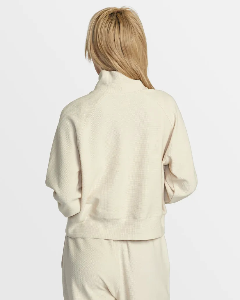 RVCA SOFIE WAFFLE MOCK NECK - LATTE sold by Sun Diego Boardshops product image thumbnail 3