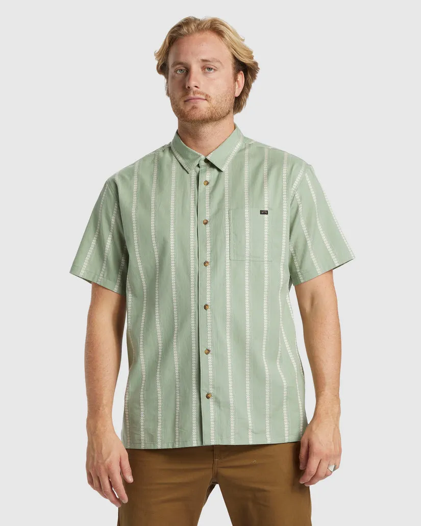 Billabong Sundays Jacquard Short Sleeve Shirt - MIST GREEN sold by Sun Diego Boardshops
