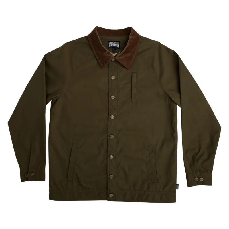Creature Skateboards Hunter Waxed Canvas Men's Creature Chore Jacket - FOREST sold by Sun Diego Boardshops