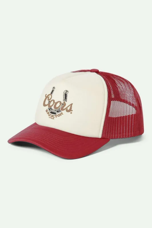 Brixton Coors Luck Trucker Hat - RED/WHITE/RED sold by Sun Diego Boardshops