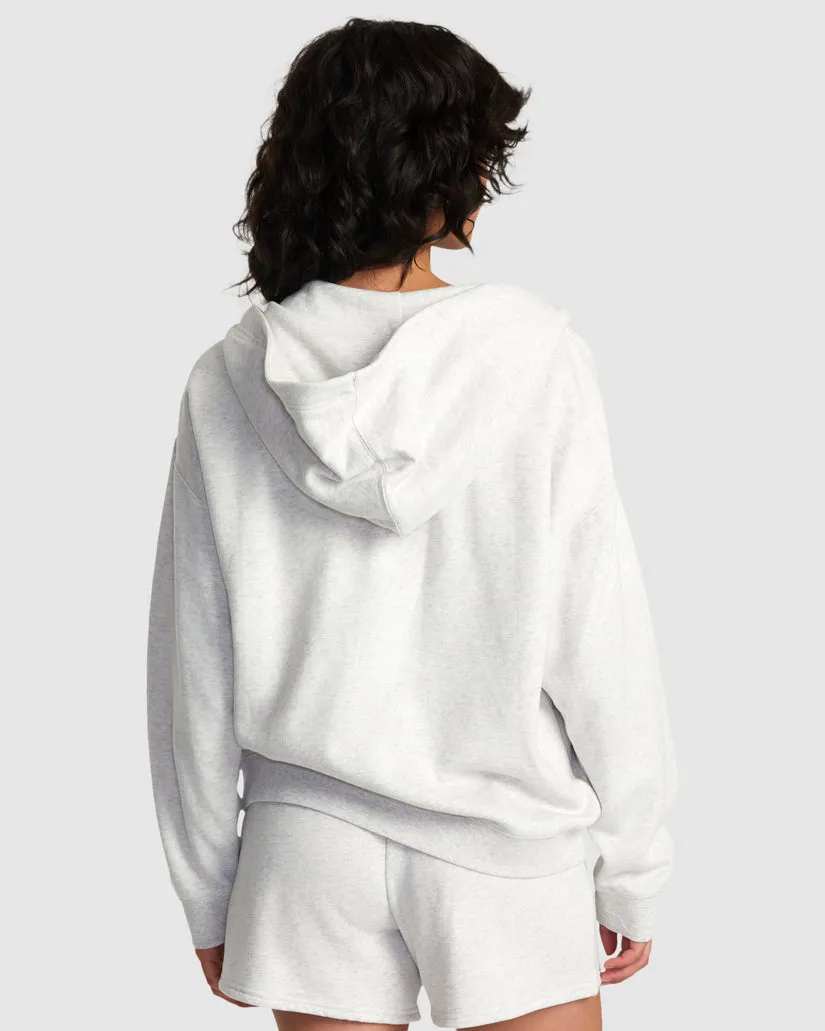 RVCA SUNDAY HOODED BASE LAYER TOP - HEATHER GRAY sold by Sun Diego Boardshops product image thumbnail 2