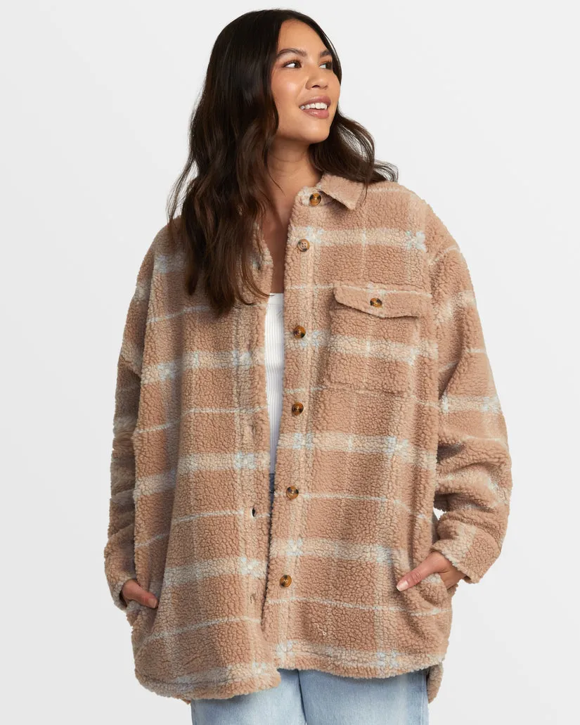 RVCA BIRDIE SHACKET FLANNEL JACKET - WARM TAUPE sold by Sun Diego Boardshops product image thumbnail 2