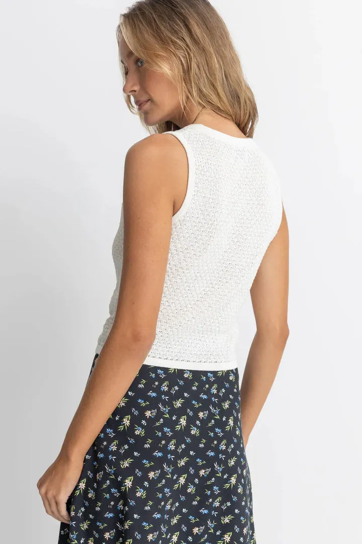 Rhythm SUNRISE KNIT VEST - WHITE sold by Sun Diego Boardshops product image thumbnail 2