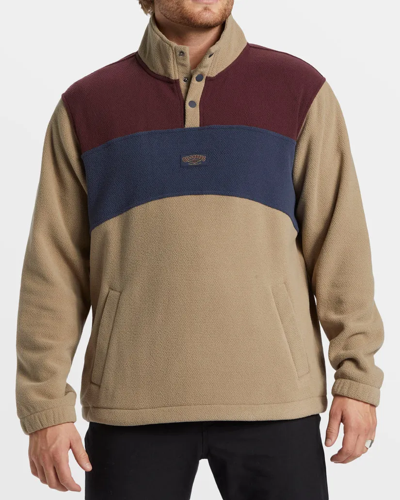 Billabong Boundary Mock Snap Sweatshirt - DUNE sold by Sun Diego Boardshops