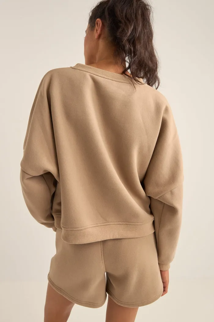 Rhythm Logo Crew Neck Fleece - TAUPE sold by Sun Diego Boardshops product image thumbnail 2