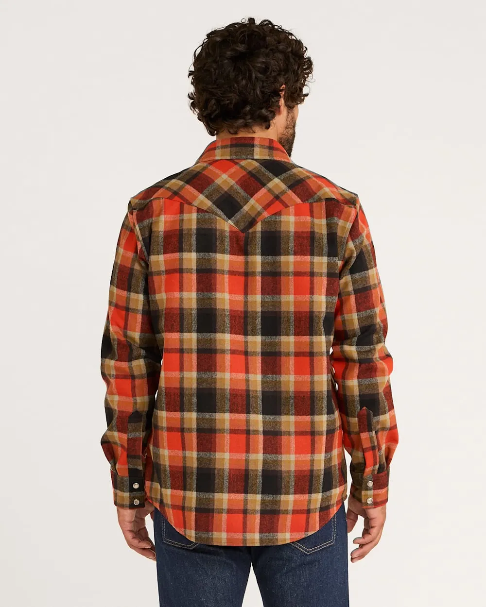 Pendleton MEN'S PLAID SNAP-FRONT WESTERN CANYON SHIRT - RED/BLACK PLAID sold by Sun Diego Boardshops product image thumbnail 2
