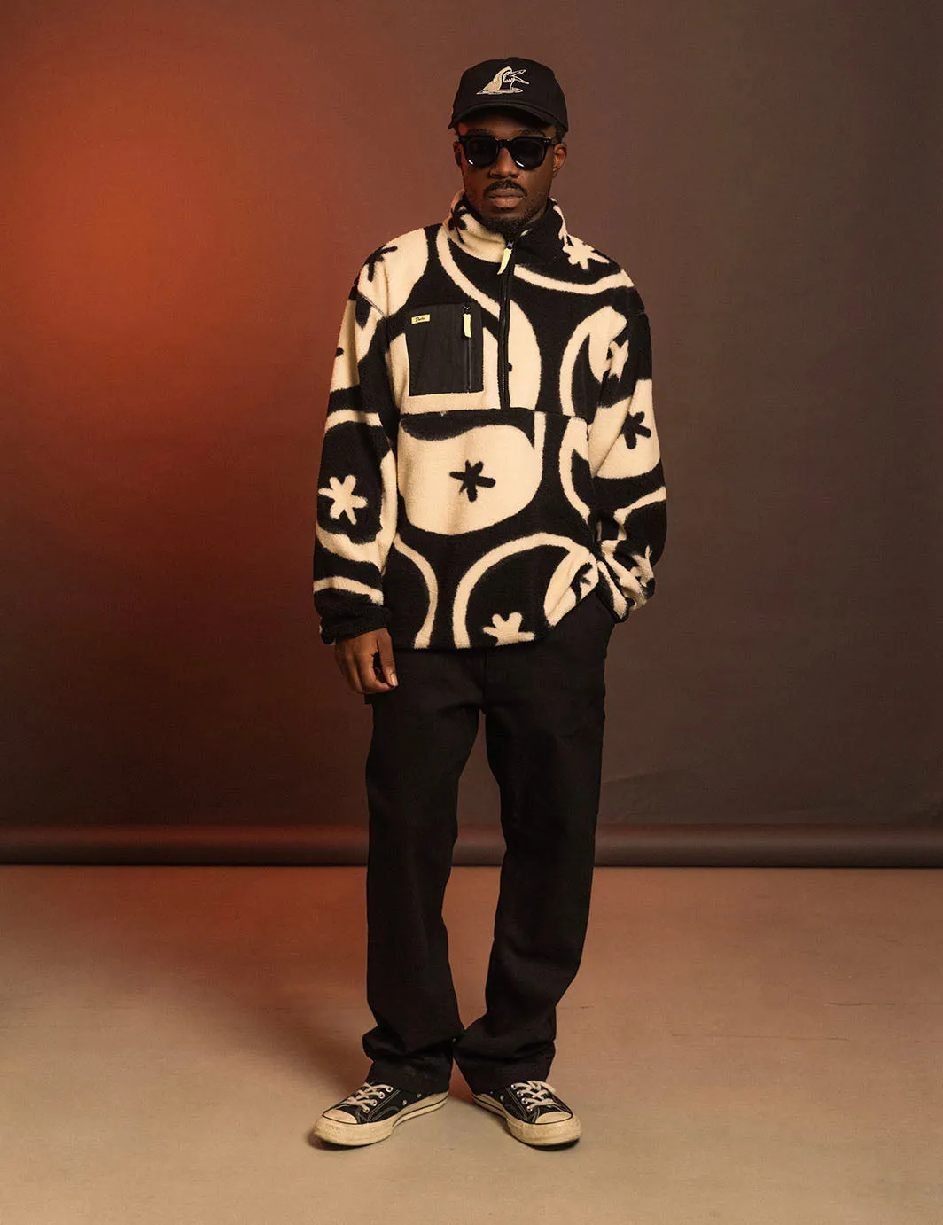 Duvin Yin Yang Zip Sherpa - BLACK sold by Sun Diego Boardshops