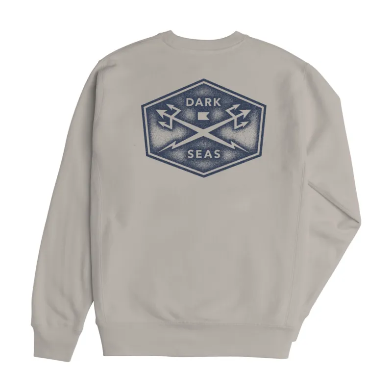 Dark Seas PROGRESSIVE GRAVEL PIGMENT CREWNECK - CEMENT sold by Sun Diego Boardshops