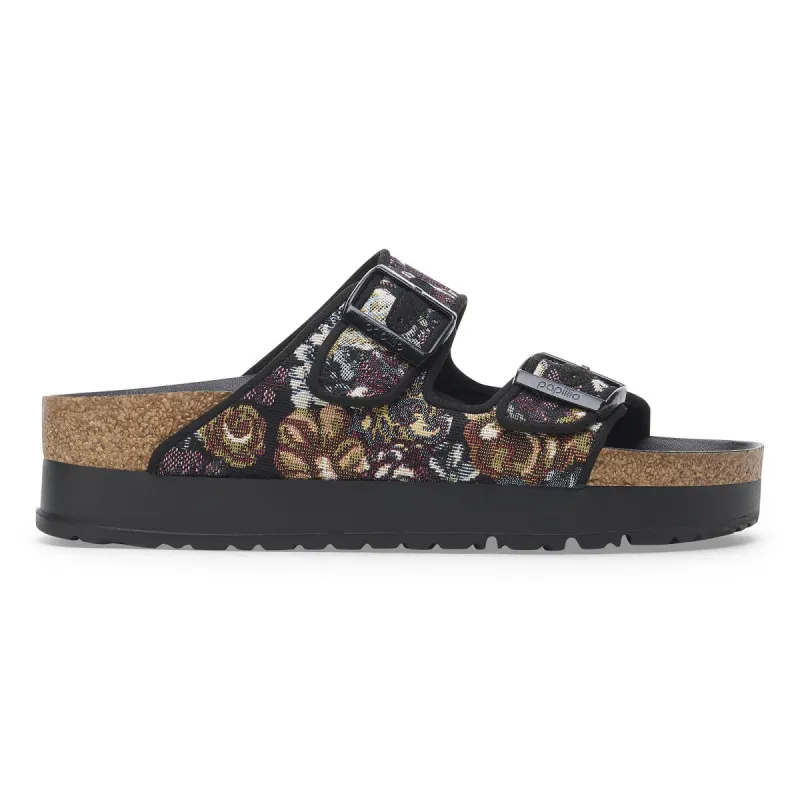 Birkenstock Arizona Flex Platform - BROCADE BLACK sold by Sun Diego Boardshops