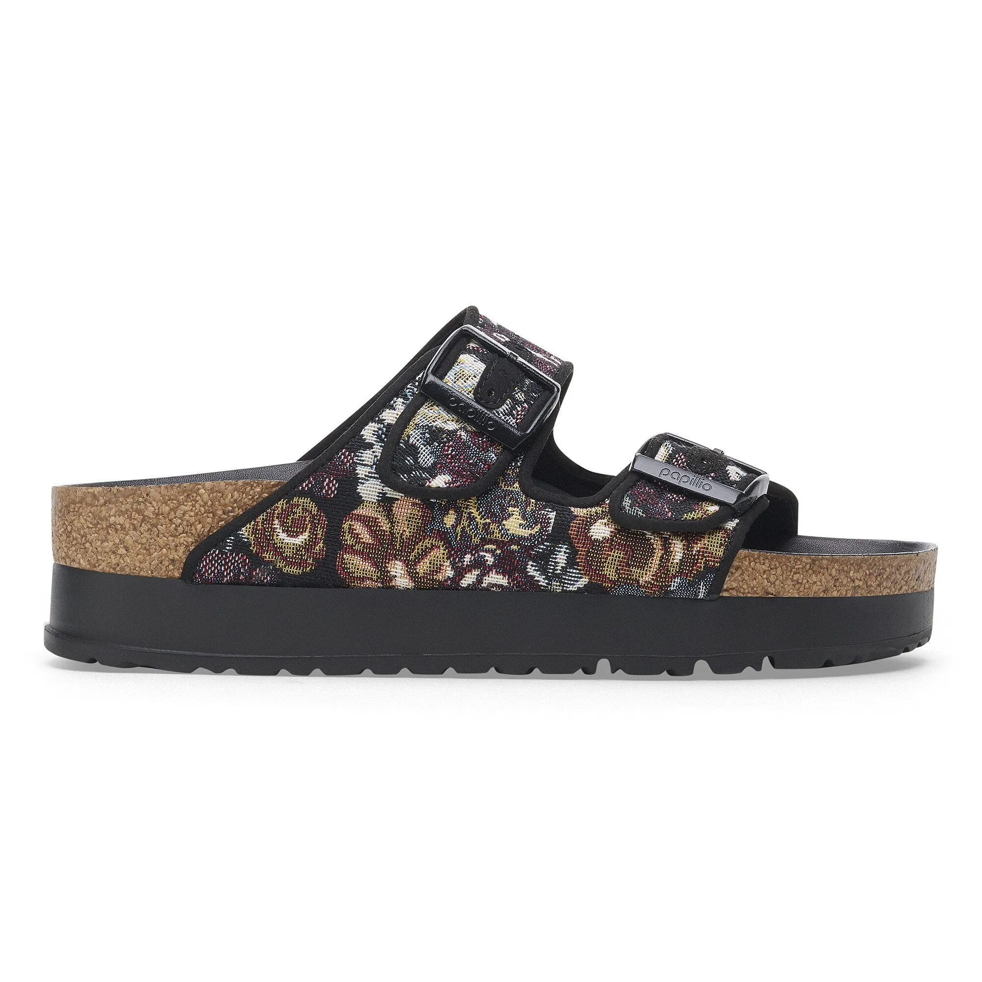 Birkenstock Arizona Flex Platform - BROCADE BLACK sold by Sun Diego Boardshops