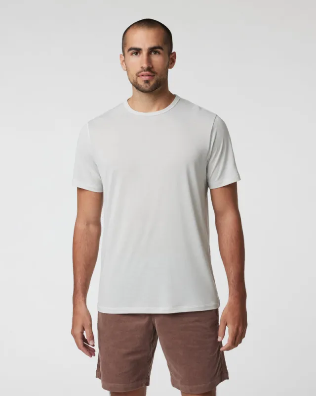 VUORI Short Sleeve Marina Stripe Tee - LIGHT GREY sold by Sun Diego Boardshops