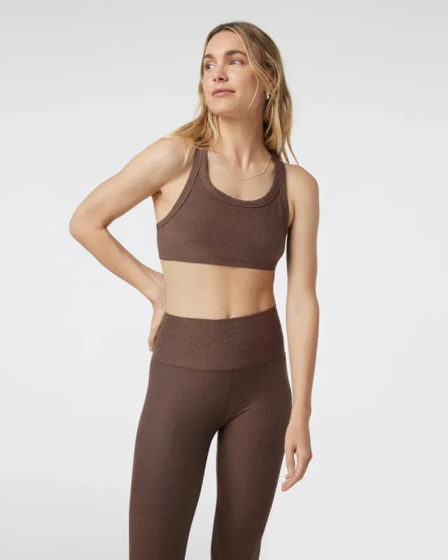 Vuori Elevation Racer Bra - CHOCOLATE MILK HEATHER sold by Sun Diego Boardshops