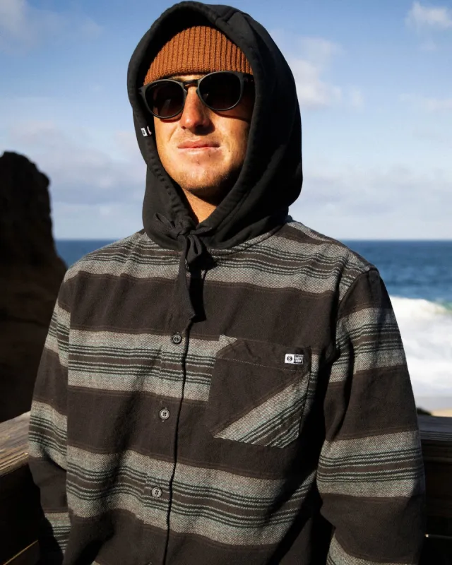 Salty Crew Outback Hooded Flannel - COAL sold by Sun Diego Boardshops
