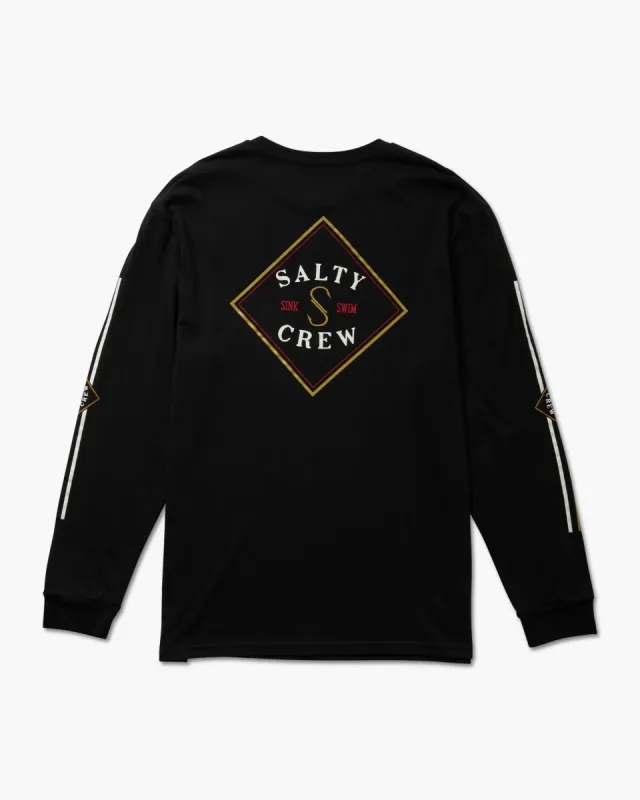 Salty Crew Tippet Color L/S Tee - BLACK made by Sun Diego Boardshops