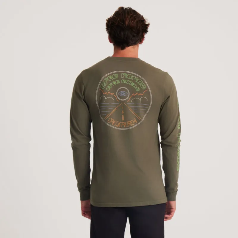 ROARK Open Roads Long Sleeve Premium Tee - MILITARY sold by Sun Diego Boardshops