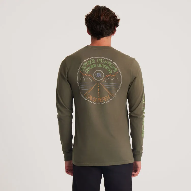 ROARK Open Roads Long Sleeve Premium Tee - MILITARY sold by Sun Diego Boardshops