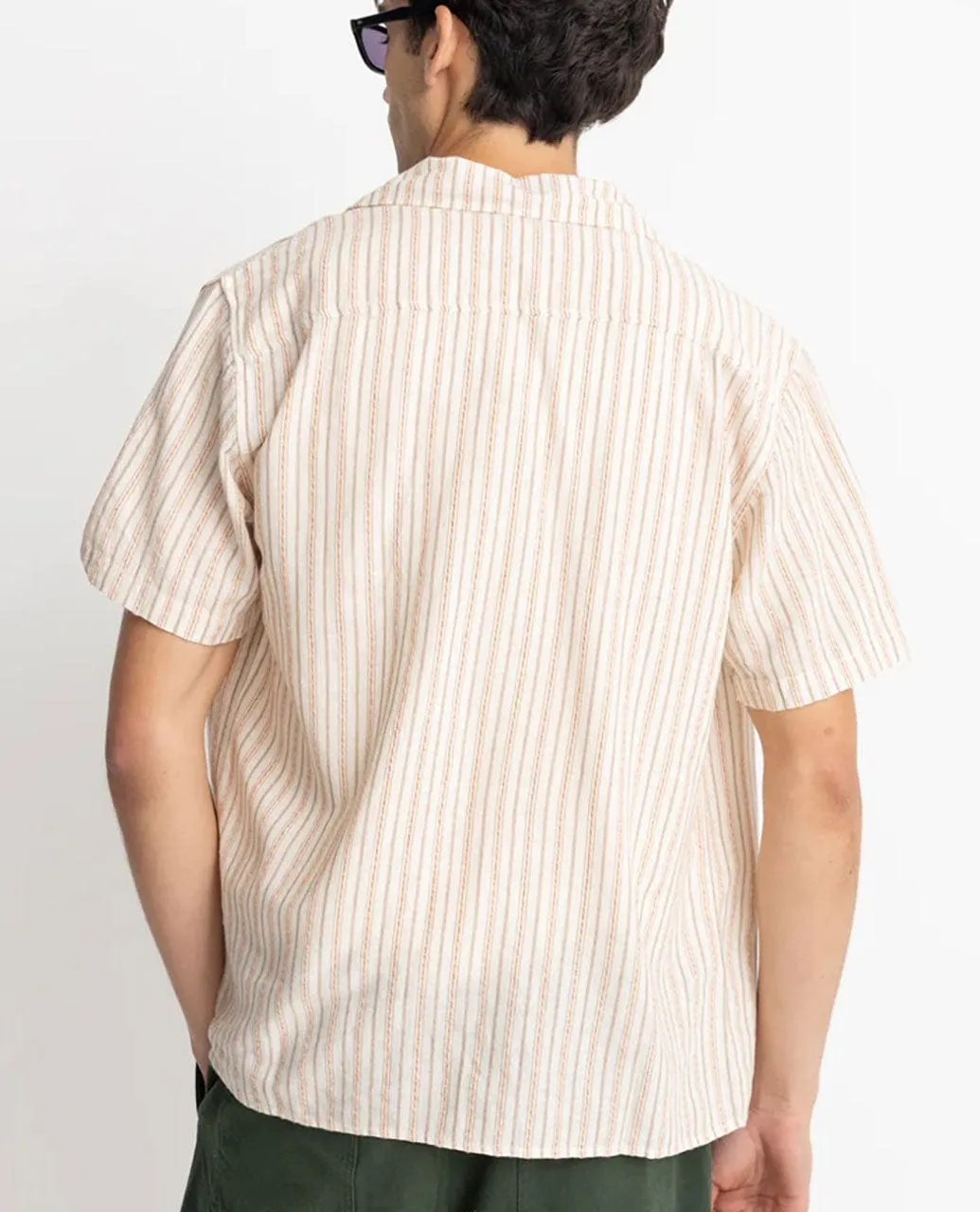 Rhythm Vacation Stripe Short Sleeve Shirt - NATURAL sold by Sun Diego Boardshops product image thumbnail 2